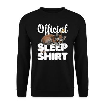 Lemur Official Sleep Shirt Lazy Relax - Unisex Sweatshirt - black - Front - Alina (178cm) & Michal (187cm)