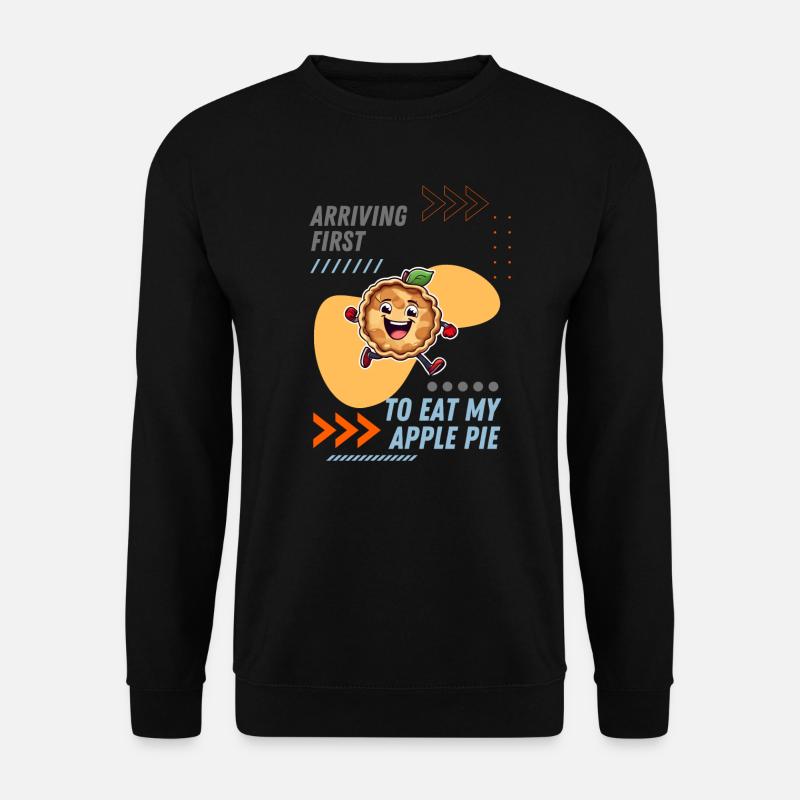 Apfelkuchen-Zeichnung - Unisex Pullover - Schwarz