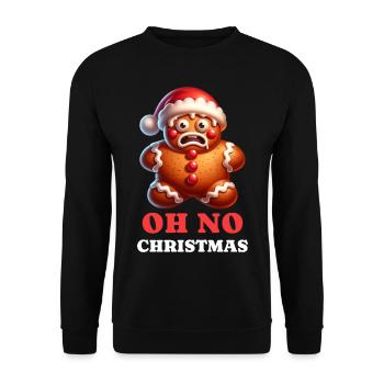 Lebkuchen Christmas Xmas Weihnachten - Unisex Pullover - Schwarz - Vorne - Alina (178cm) & Michal (187cm)