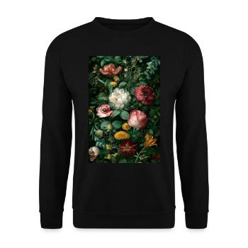Wildflowers 0001 - Unisex Sweatshirt - black - Front - Alina (178cm) & Michal (187cm)