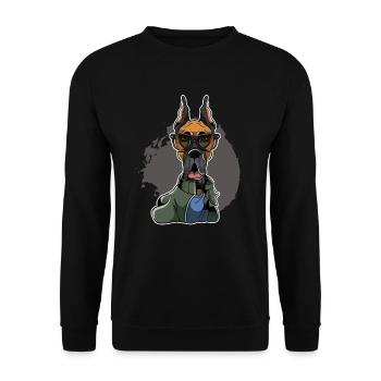 Great Dane - Great Dane - Unisex Sweatshirt - black - Front - Alina (178cm) & Michal (187cm)