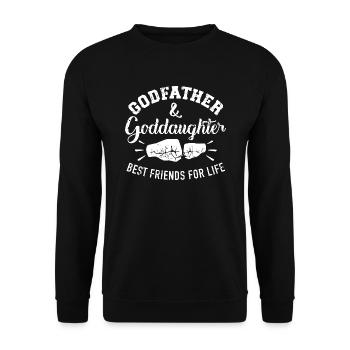 Godfather - Unisex Sweatshirt - black - Front - Alina (178cm) & Michal (187cm)