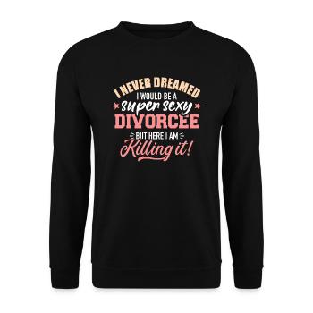 Scheidung - Unisex Pullover - Schwarz - Vorne - Alina (178cm) & Michal (187cm)