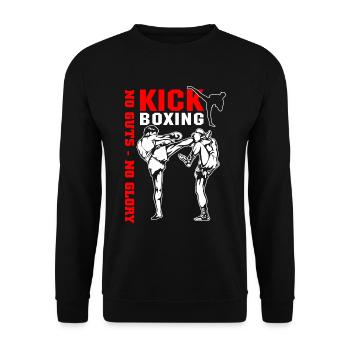 Kickboxing - Unisex Pullover - Schwarz - Vorne - Alina (178cm) & Michal (187cm)