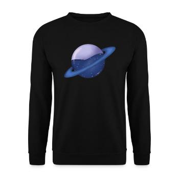 Galaxie-Planet - Unisex Pullover - Schwarz - Vorne - Alina (178cm) & Michal (187cm)
