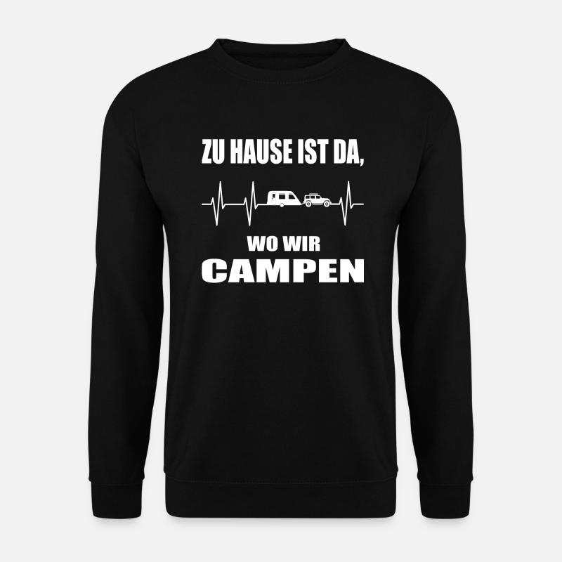 camping - Unisex Pullover - Schwarz