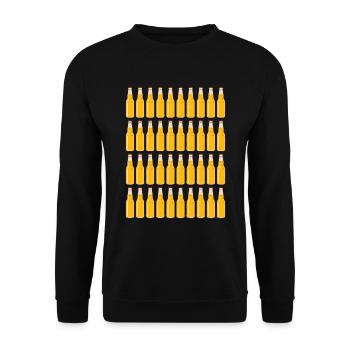 40 Bierflaschen - Bier - 40 Jahre - 40. Geburtstag - Unisex Pullover - Schwarz - Vorne - Alina (178cm) & Michal (187cm)