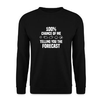 Weather forecast meteorologist weather meteorology - Unisex Sweatshirt - black - Front - Alina (178cm) & Michal (187cm)