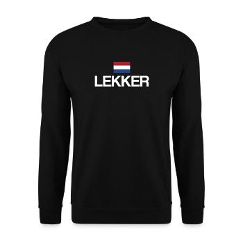 Lekker drapeau Pays-Bas Hollande néerlandaise - Sweat-shirt Unisexe - noir - Devant - Alina (178cm) & Michal (187cm)