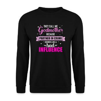 Godmother - Unisex Sweatshirt - black - Front - Alina (178cm) & Michal (187cm)