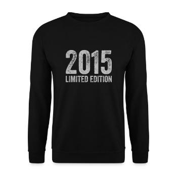 Jahrgang 2015 Limited Edition Geburtstag - Unisex Pullover - Schwarz - Vorne - Alina (178cm) & Michal (187cm)