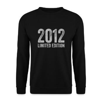 Jahrgang 2012 Limited Edition Geburtstag - Unisex Pullover - Schwarz - Vorne - Alina (178cm) & Michal (187cm)