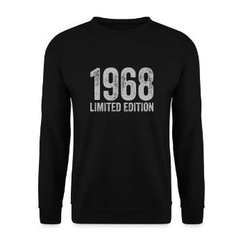 Vintage 1968 Limited Edition Birthday - Unisex Sweatshirt - black - Front - Alina (178cm) & Michal (187cm)