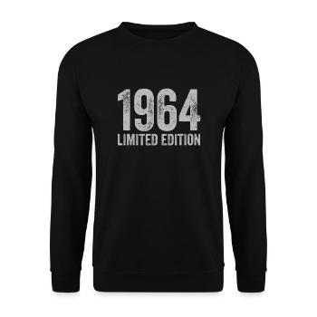 Vintage 1964 Limited Edition Birthday - Unisex Sweatshirt - black - Front - Alina (178cm) & Michal (187cm)
