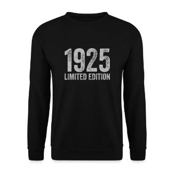 Jahrgang 1925 Limited Edition Geburtstag - Unisex Pullover - Schwarz - Vorne - Alina (178cm) & Michal (187cm)
