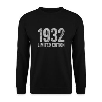 Anniversaire vintage 1932 édition limitée - Sweat-shirt Unisexe - noir - Devant - Alina (178cm) & Michal (187cm)
