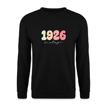 Vintage Vintage 1926 Birthday - Unisex Sweatshirt - black - Front - Alina (178cm) & Michal (187cm)