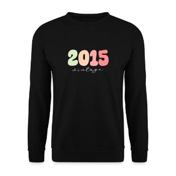 Millésime Millésime 2015 Anniversaire - Sweat-shirt Unisexe - noir - Devant - Alina (178cm) & Michal (187cm)