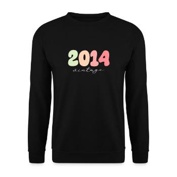 Millésime Millésime 2014 Anniversaire - Sweat-shirt Unisexe - noir - Devant - Alina (178cm) & Michal (187cm)