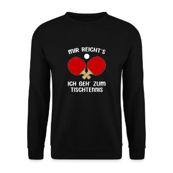 Tennis de table Joueur de tennis de table - Sweat-shirt Unisexe - noir - Devant - Alina (178cm) & Michal (187cm)