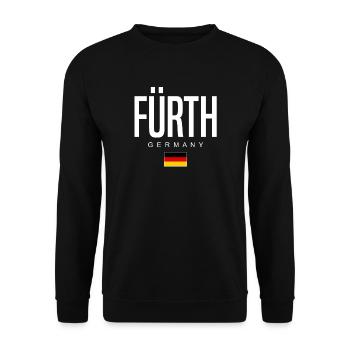 Fürth - Unisex Pullover - Schwarz - Vorne - Alina (178cm) & Michal (187cm)