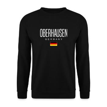 Oberhausen - Unisex Pullover - Schwarz - Vorne - Alina (178cm) & Michal (187cm)