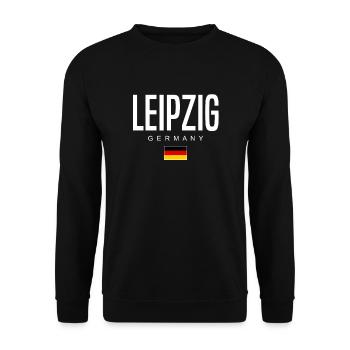 Leipzig - Sweat-shirt Unisexe - noir - Devant - Alina (178cm) & Michal (187cm)