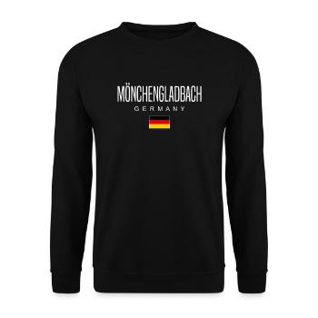 Mönchengladbach - Unisex Pullover - Schwarz - Vorne - Alina (178cm) & Michal (187cm)