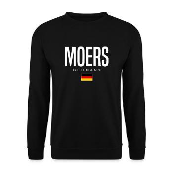 Moers (en anglais seulement) - Sweat-shirt Unisexe - noir - Devant - Alina (178cm) & Michal (187cm)