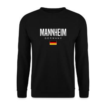 Mannheim - Unisex Sweatshirt - black - Front - Alina (178cm) & Michal (187cm)