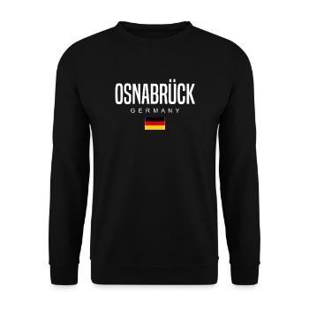Osnabrück - Unisex Pullover - Schwarz - Vorne - Alina (178cm) & Michal (187cm)