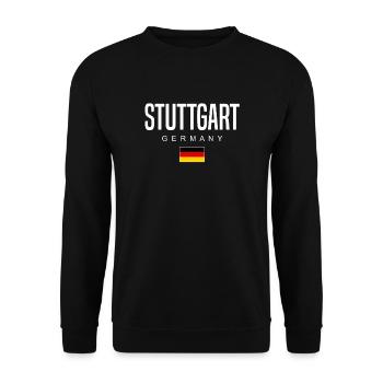 Stuttgart - Unisex Sweatshirt - black - Front - Alina (178cm) & Michal (187cm)
