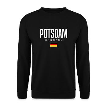 Potsdam - Unisex Sweatshirt - black - Front - Alina (178cm) & Michal (187cm)