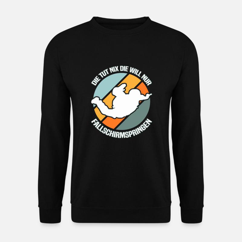 Fallschirmspringen Fallschirmspringer - Unisex Pullover - Schwarz
