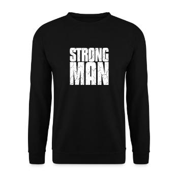 Strongman Fitness Gym Musculation - Sweat-shirt Unisexe - noir - Devant - Alina (178cm) & Michal (187cm)