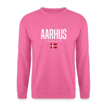 Aarhus, Danemark - Sweat-shirt Unisexe - rose - Devant
