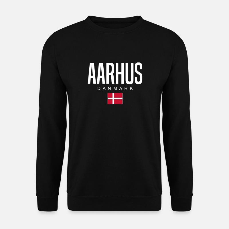 Aarhus, Danemark - Sweat-shirt Unisexe - noir