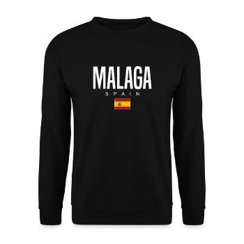 Malaga, Espagne - Sweat-shirt Unisexe - noir - Devant - Alina (178cm) & Michal (187cm)