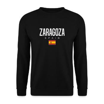 Saragosse, Espagne - Sweat-shirt Unisexe - noir - Devant - Alina (178cm) & Michal (187cm)