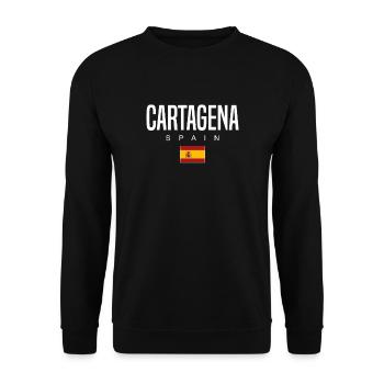 Cartagena, Spain - Unisex Sweatshirt - black - Front - Alina (178cm) & Michal (187cm)