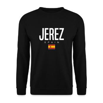 Jerez, Spain - Unisex Sweatshirt - black - Front - Alina (178cm) & Michal (187cm)