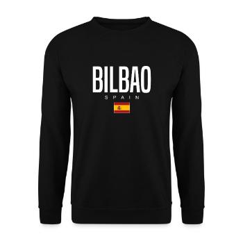 Bilbao Spain - Unisex Sweatshirt - black - Front - Alina (178cm) & Michal (187cm)