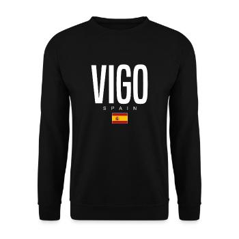 Vigo Spanien - Unisex Pullover - Schwarz - Vorne - Alina (178cm) & Michal (187cm)