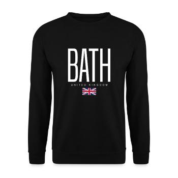 Bath, United Kingdom - Unisex Sweatshirt - black - Front - Alina (178cm) & Michal (187cm)