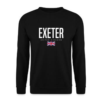 Exeter, United Kingdom - Unisex Sweatshirt - black - Front - Alina (178cm) & Michal (187cm)