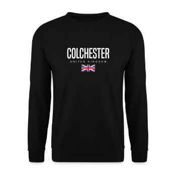 Colchester, Royaume-Uni - Sweat-shirt Unisexe - noir - Devant - Alina (178cm) & Michal (187cm)