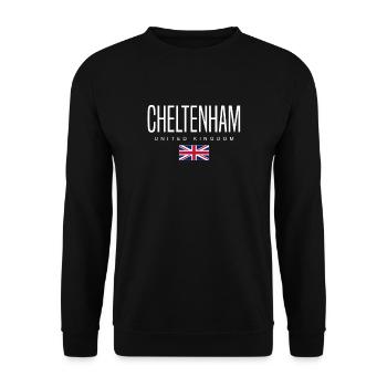 Cheltenham Vereinigtes Königreich - Unisex Pullover - Schwarz - Vorne - Alina (178cm) & Michal (187cm)