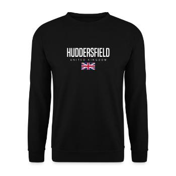 Huddersfield Vereinigtes Königreich - Unisex Pullover - Schwarz - Vorne - Alina (178cm) & Michal (187cm)