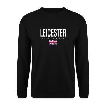 Leicester, United Kingdom - Unisex Sweatshirt - black - Front - Alina (178cm) & Michal (187cm)
