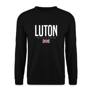 Luton, Royaume-Uni - Sweat-shirt Unisexe - noir - Devant - Alina (178cm) & Michal (187cm)